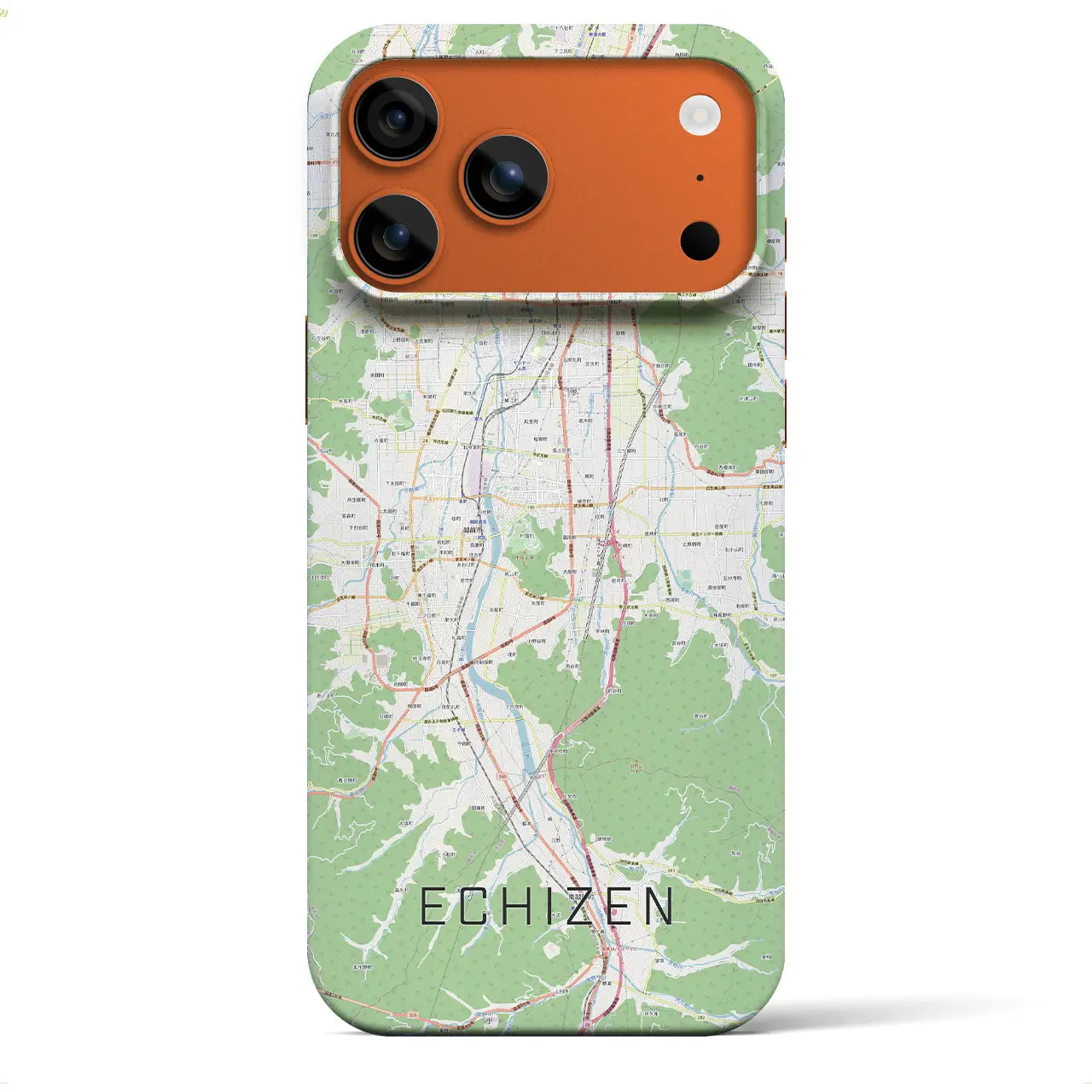 【越前（福井県）】地図柄iPhoneケース（バックカバータイプ）