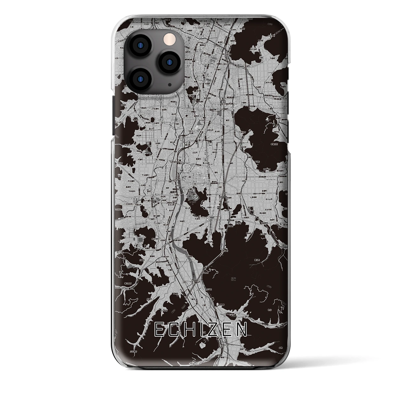 【越前（福井県）】地図柄iPhoneケース（クリアタイプ）