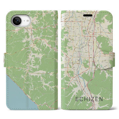 【越前（福井県）】地図柄iPhoneケース（手帳タイプ）