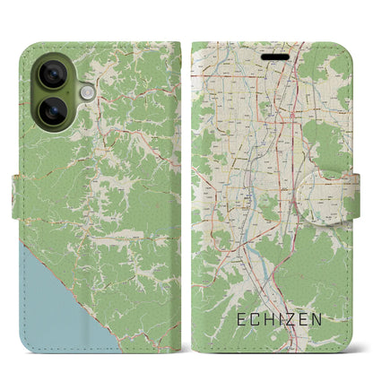 【越前（福井県）】地図柄iPhoneケース（手帳タイプ）