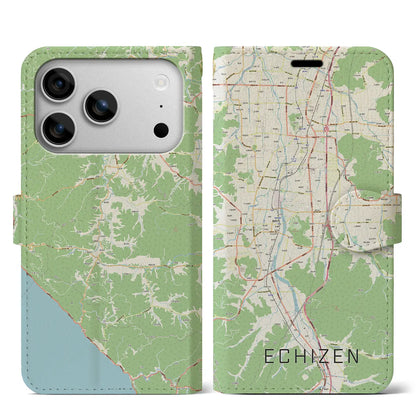 【越前（福井県）】地図柄iPhoneケース（手帳タイプ）