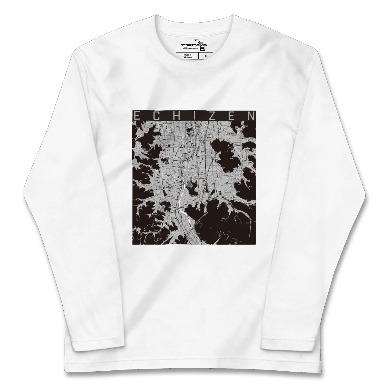 【越前（福井県）】地図柄ロングスリーブTシャツ
