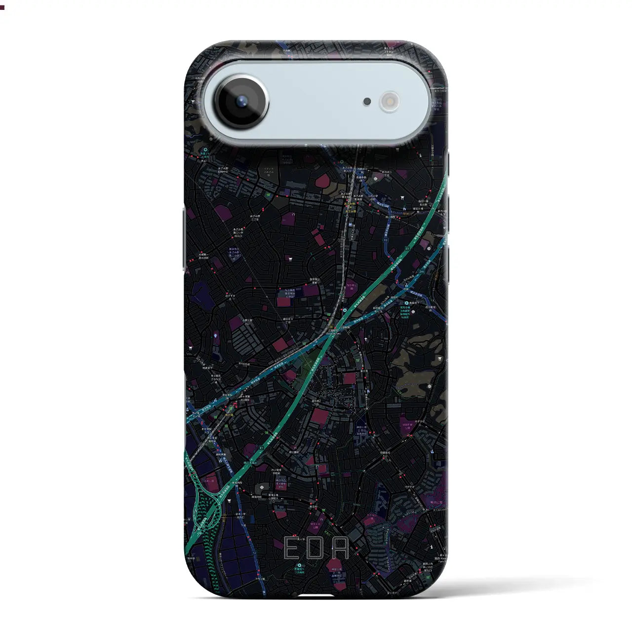 【江田（神奈川県）】地図柄iPhoneケース（バックカバータイプ）