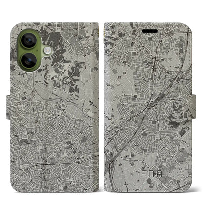 【江田（神奈川県）】地図柄iPhoneケース（手帳タイプ）