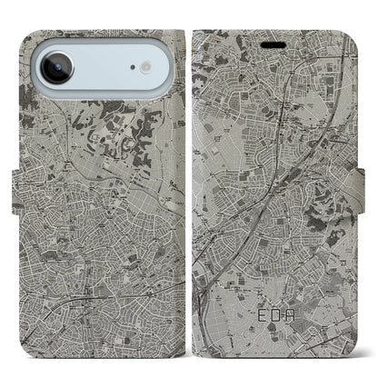 【江田（神奈川県）】地図柄iPhoneケース（手帳タイプ）