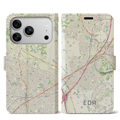 【江田（神奈川県）】地図柄iPhoneケース（手帳タイプ）