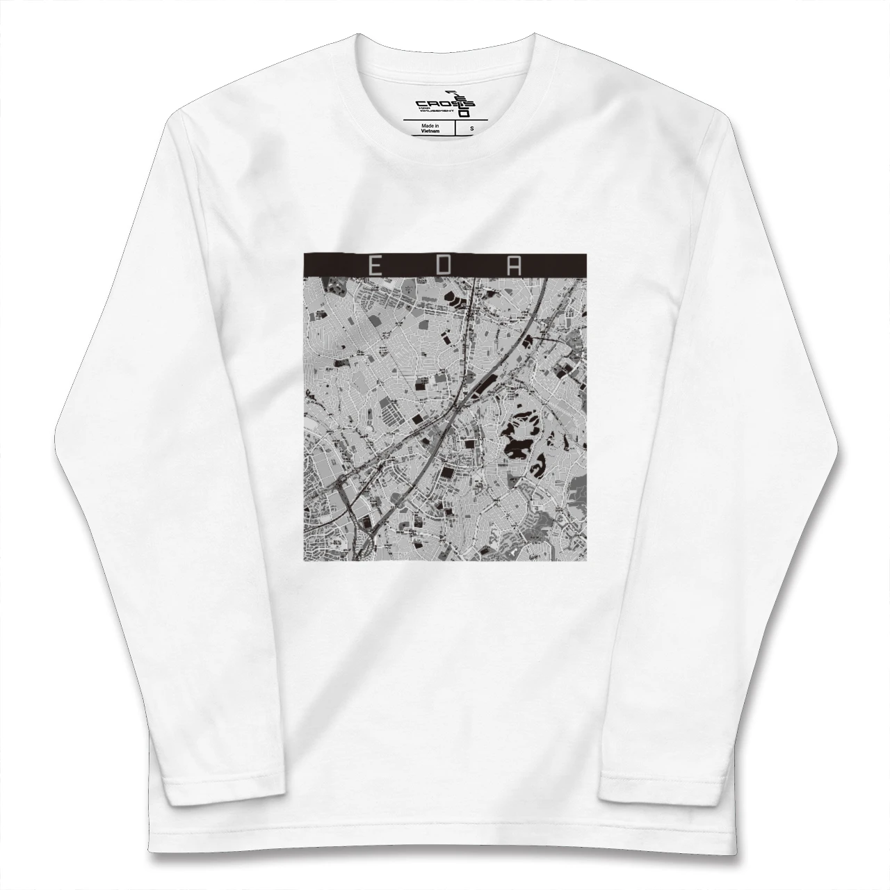 【江田（神奈川県）】地図柄ロングスリーブTシャツ