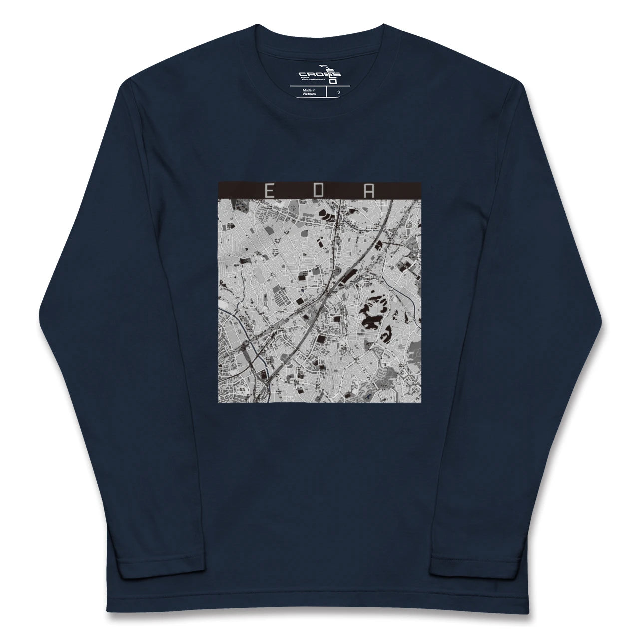 【江田（神奈川県）】地図柄ロングスリーブTシャツ