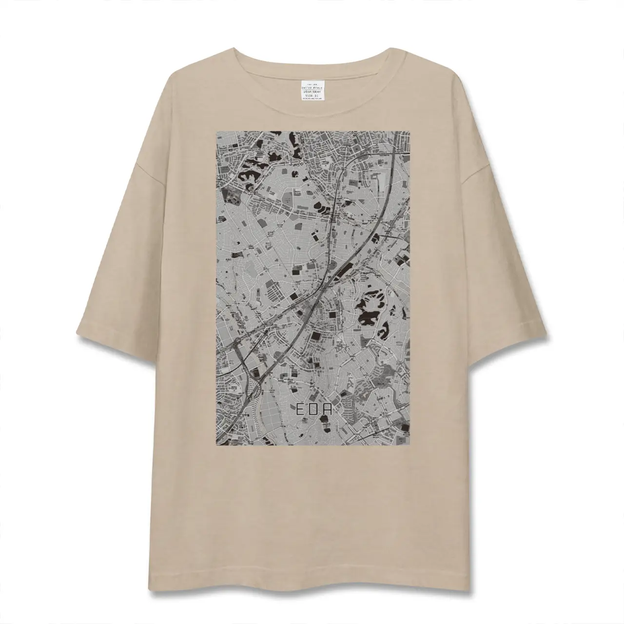 【江田（神奈川県）】地図柄ビッグシルエットTシャツ