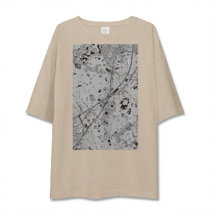 【江田（神奈川県）】地図柄ビッグシルエットTシャツ