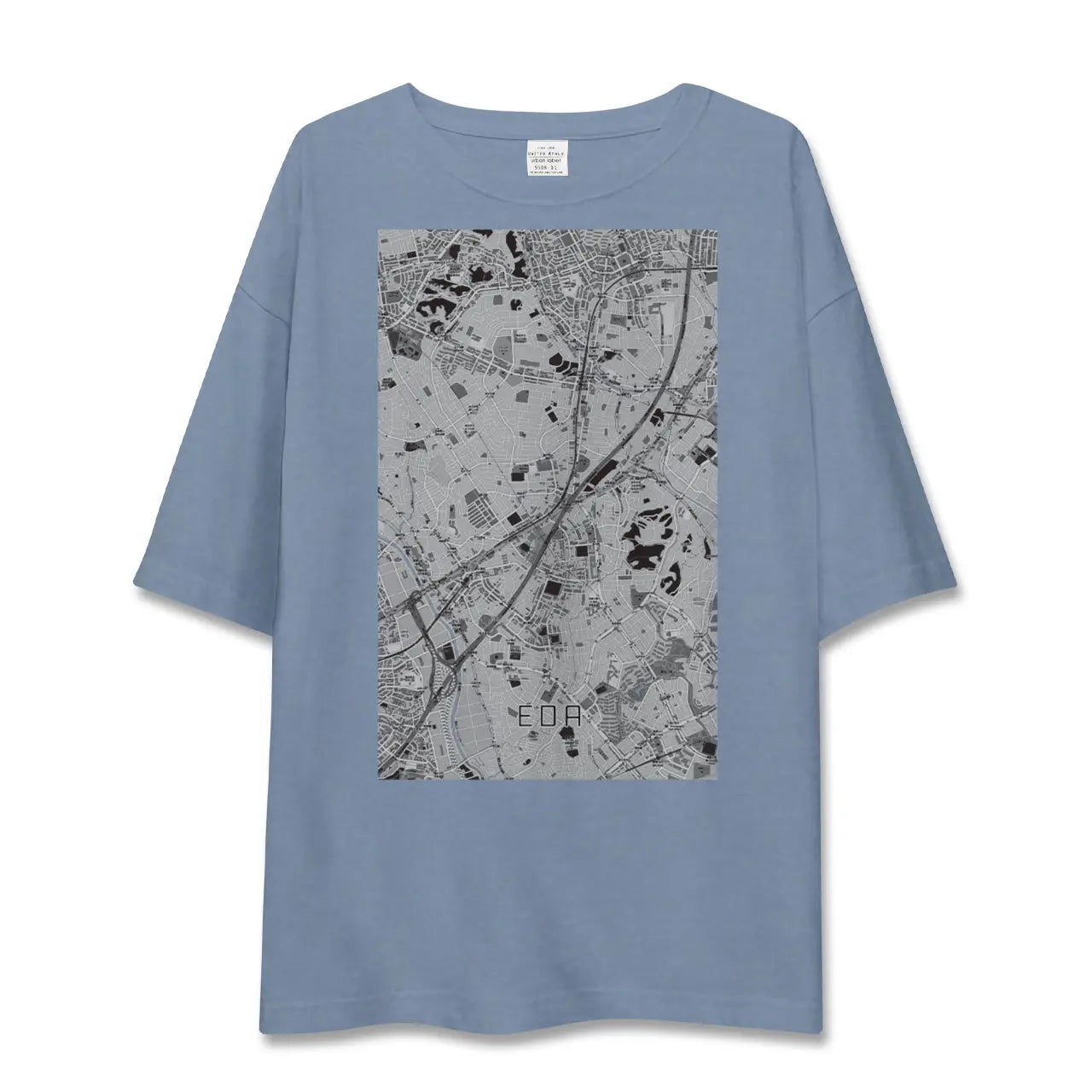 【江田（神奈川県）】地図柄ビッグシルエットTシャツ
