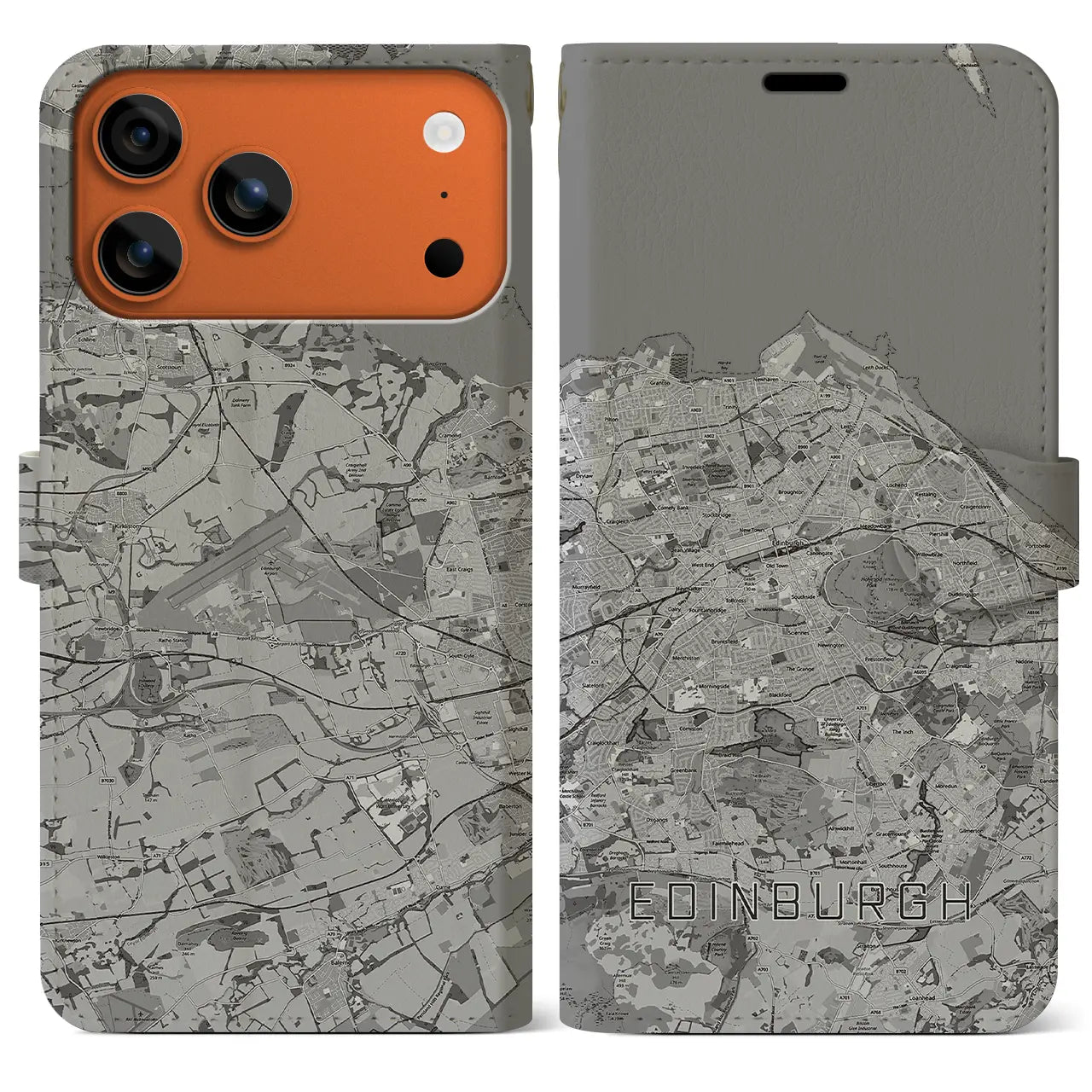 【エディンバラ（イギリス）】地図柄iPhoneケース（手帳タイプ）