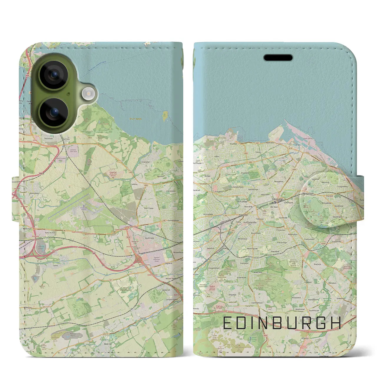 【エディンバラ（イギリス）】地図柄iPhoneケース（手帳タイプ）