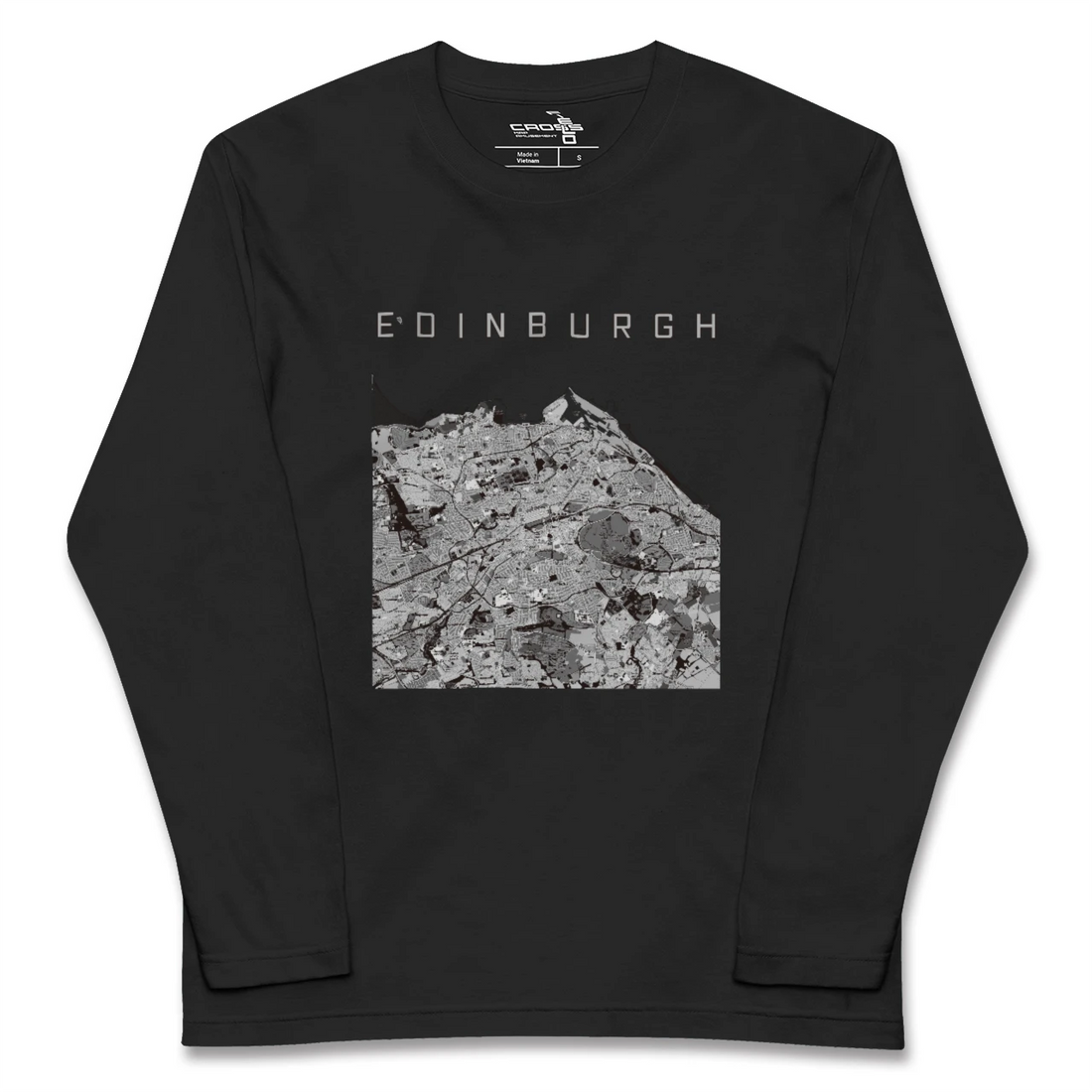 【エディンバラ（イギリス）】地図柄ロングスリーブTシャツ