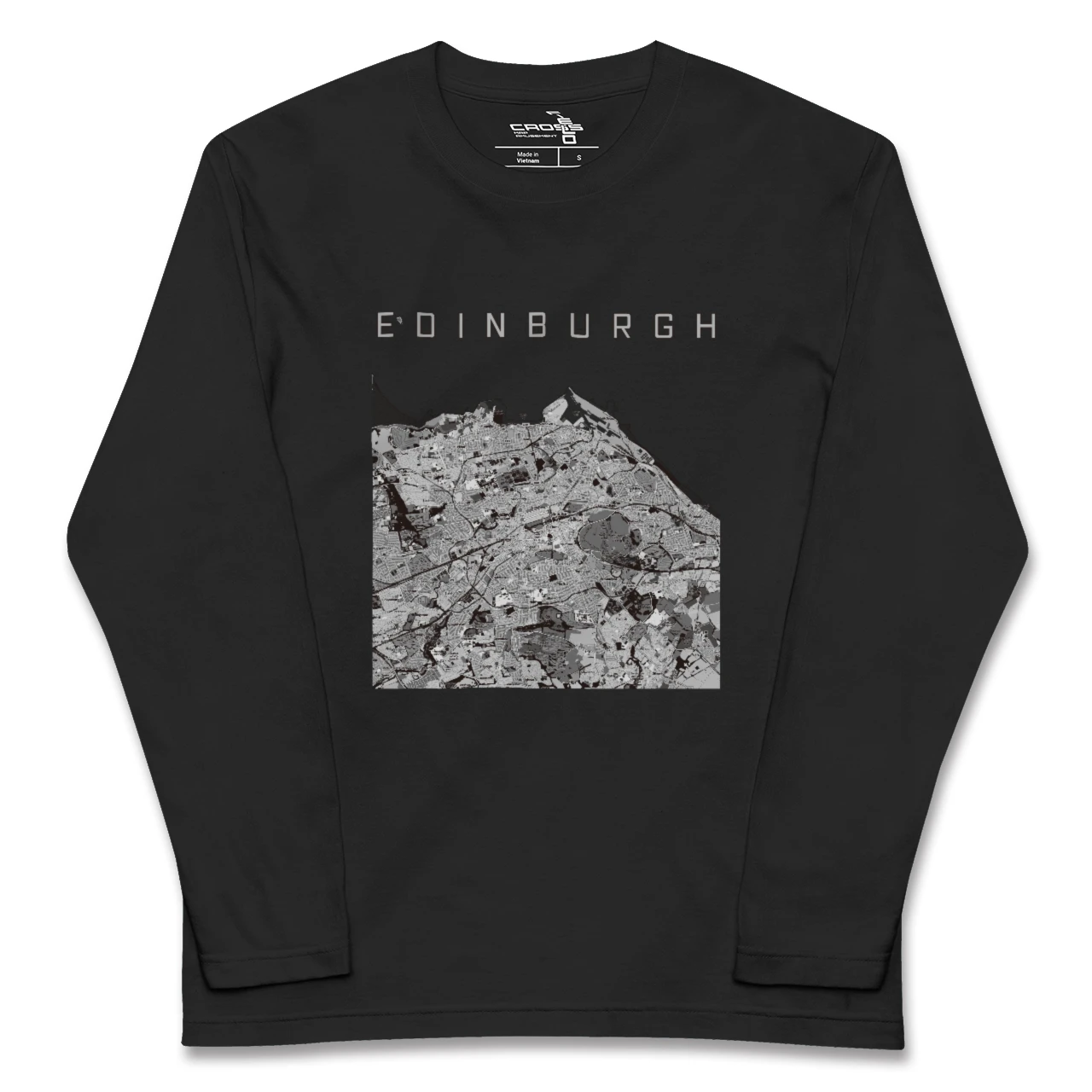 【エディンバラ（イギリス）】地図柄ロングスリーブTシャツ