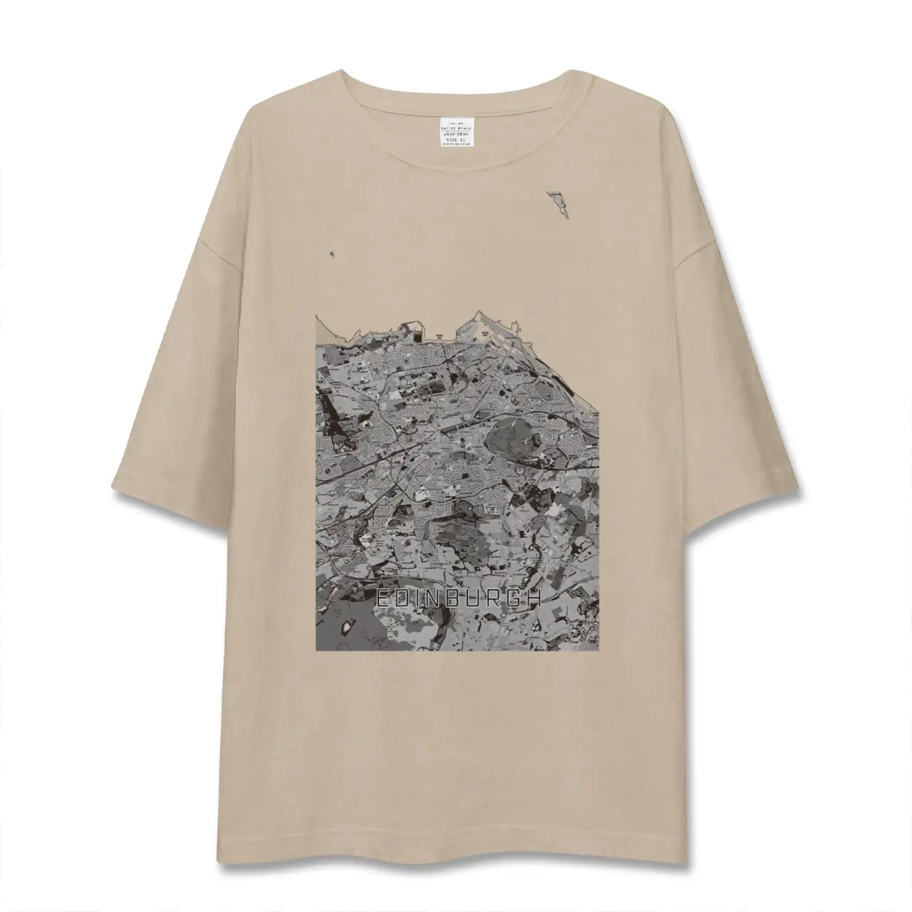 【エディンバラ（イギリス）】地図柄ビッグシルエットTシャツ