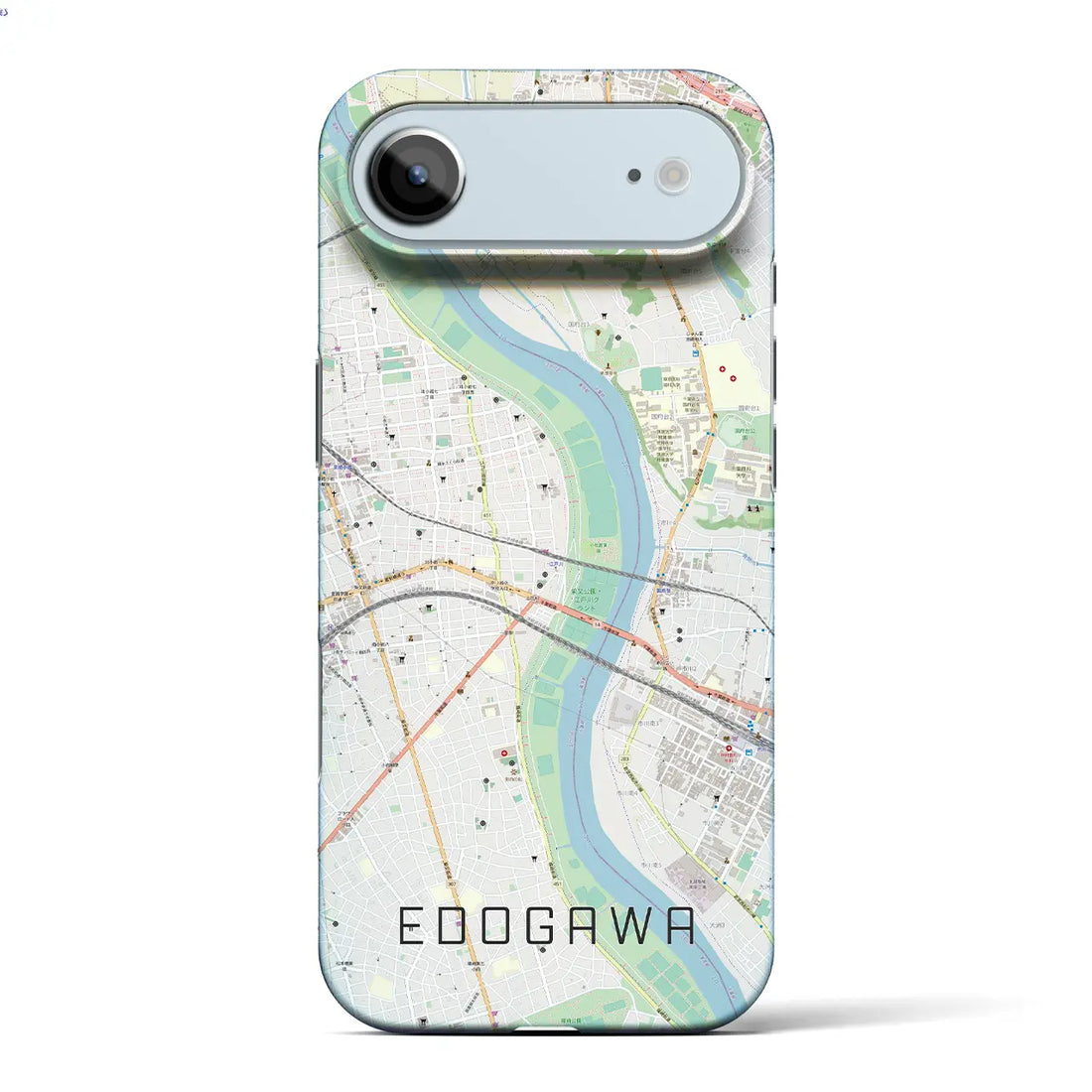 【江戸川（東京都）】地図柄iPhoneケース（バックカバータイプ）ナチュラル・iPhone 17 Pro Max 用
