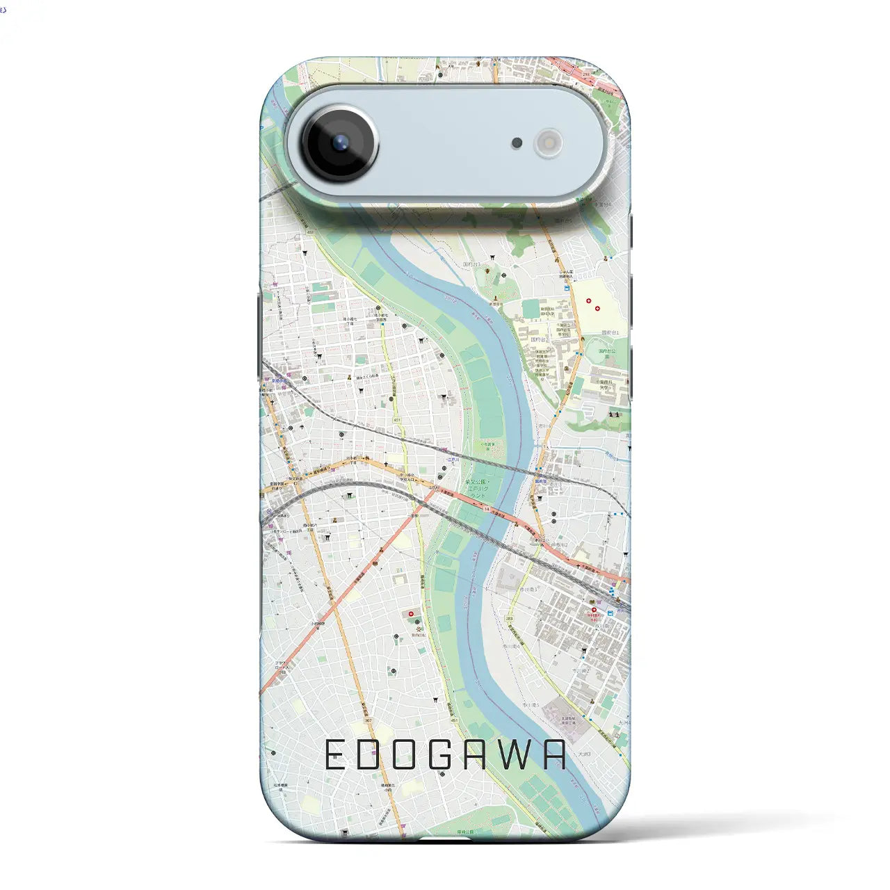 【江戸川（東京都）】地図柄iPhoneケース（バックカバータイプ）