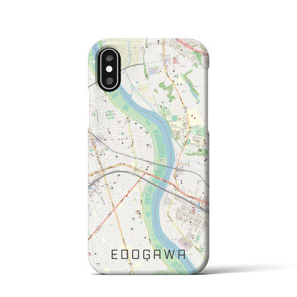 【江戸川（東京都）】地図柄iPhoneケース（バックカバータイプ）