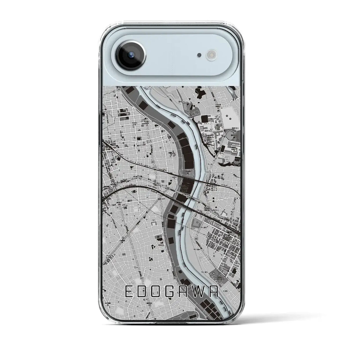 【江戸川(東京都)】地図柄iPhoneケース(クリアタイプ)モノトーン・iPhone 17 Pro Max 用