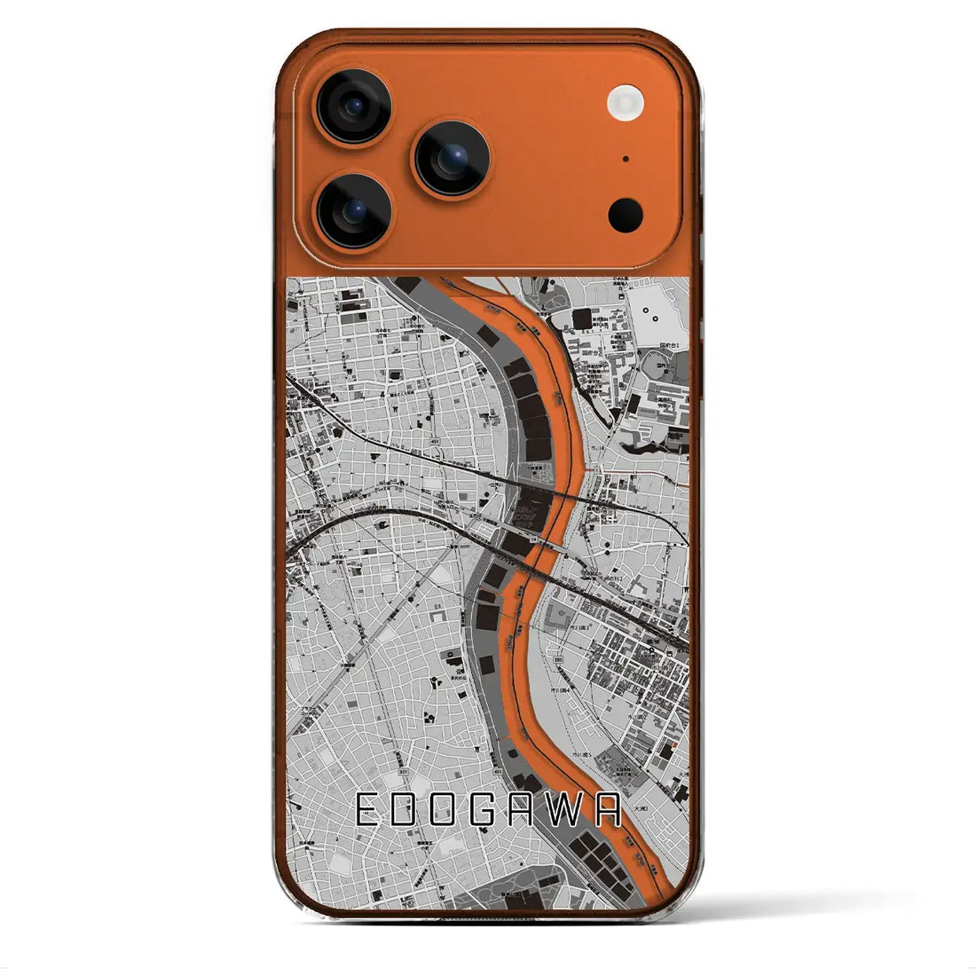 【江戸川(東京都)】地図柄iPhoneケース(クリアタイプ)