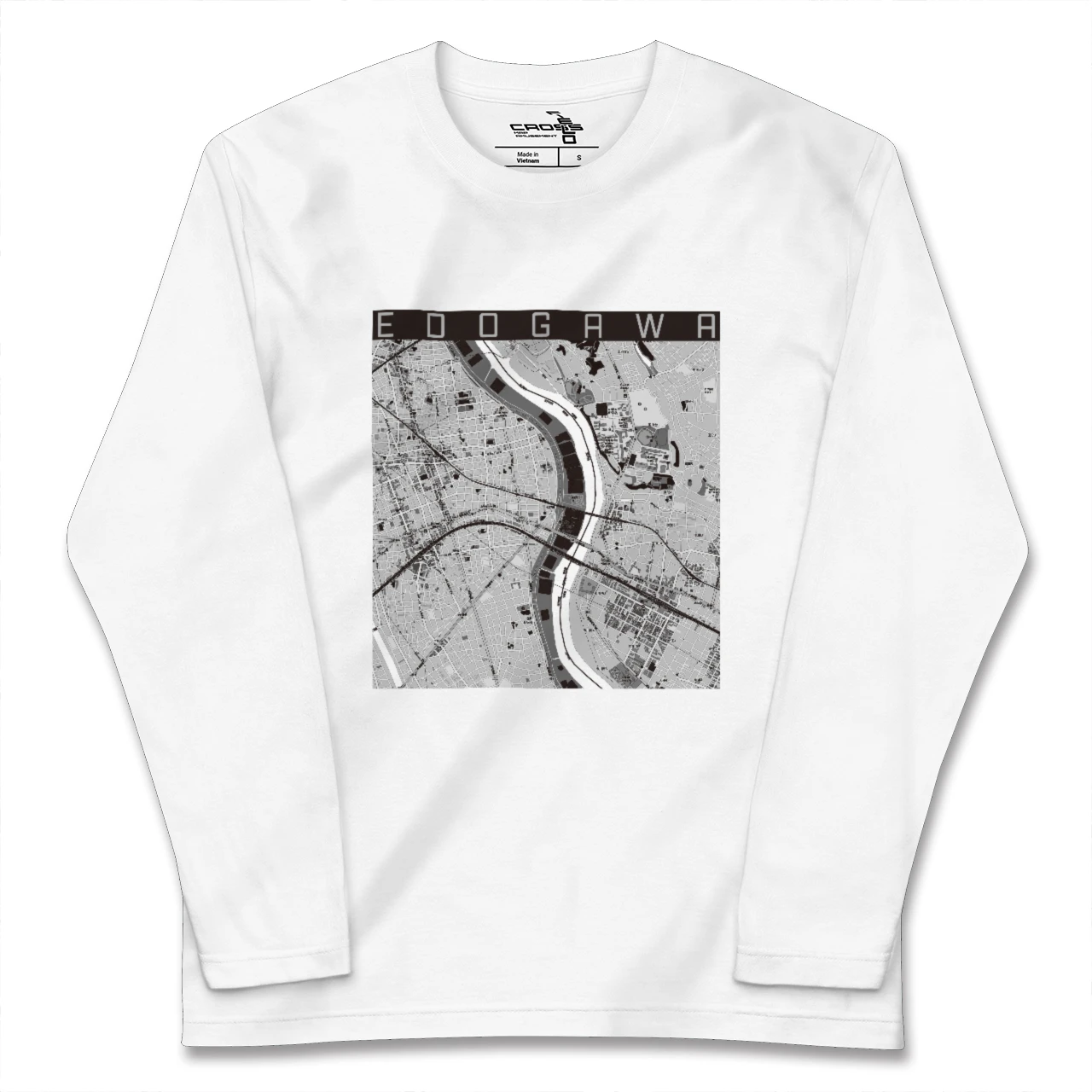 【江戸川（東京都）】地図柄ロングスリーブTシャツ