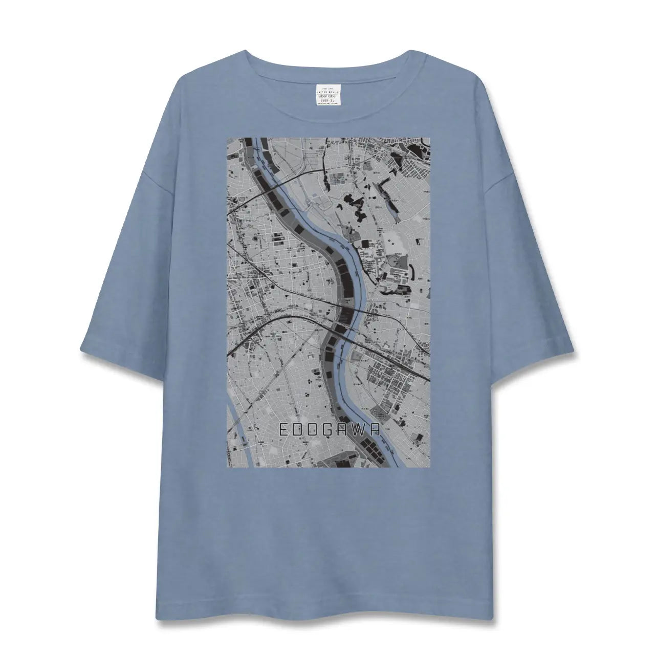 【江戸川（東京都）】地図柄ビッグシルエットTシャツ