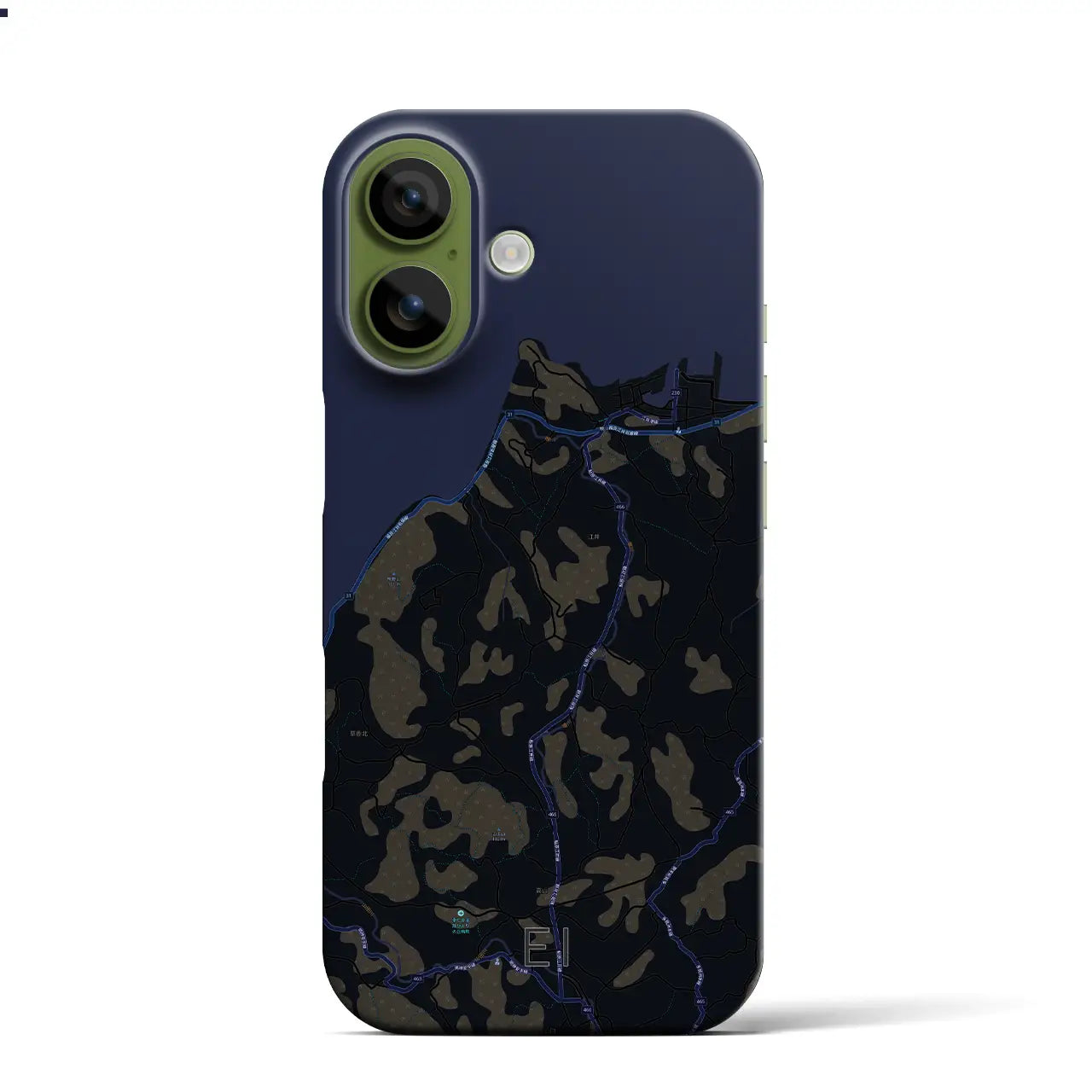 【江井（兵庫県）】地図柄iPhoneケース（バックカバータイプ）