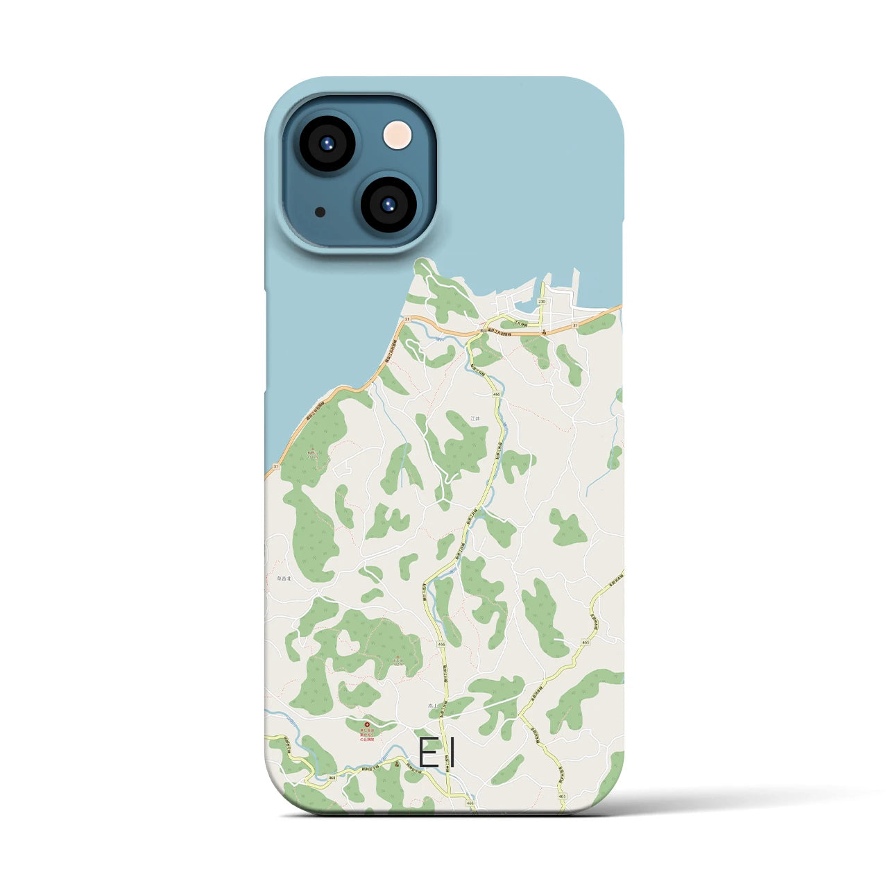 【江井（兵庫県）】地図柄iPhoneケース（バックカバータイプ）