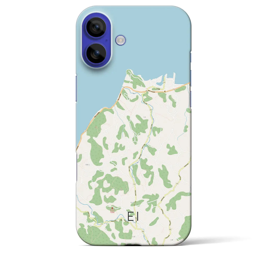 【江井(兵庫県)】地図柄iPhoneケース(バックカバータイプ)ブラック・iPhone 16 Pro Max 用