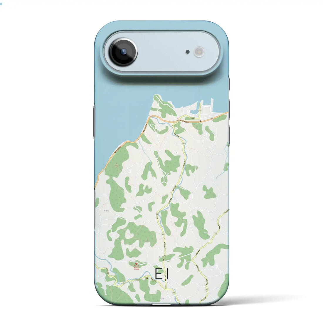 【江井（兵庫県）】地図柄iPhoneケース（バックカバータイプ）ナチュラル・iPhone 17 Pro Max 用