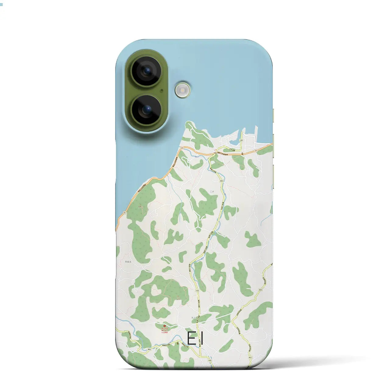 【江井（兵庫県）】地図柄iPhoneケース（バックカバータイプ）