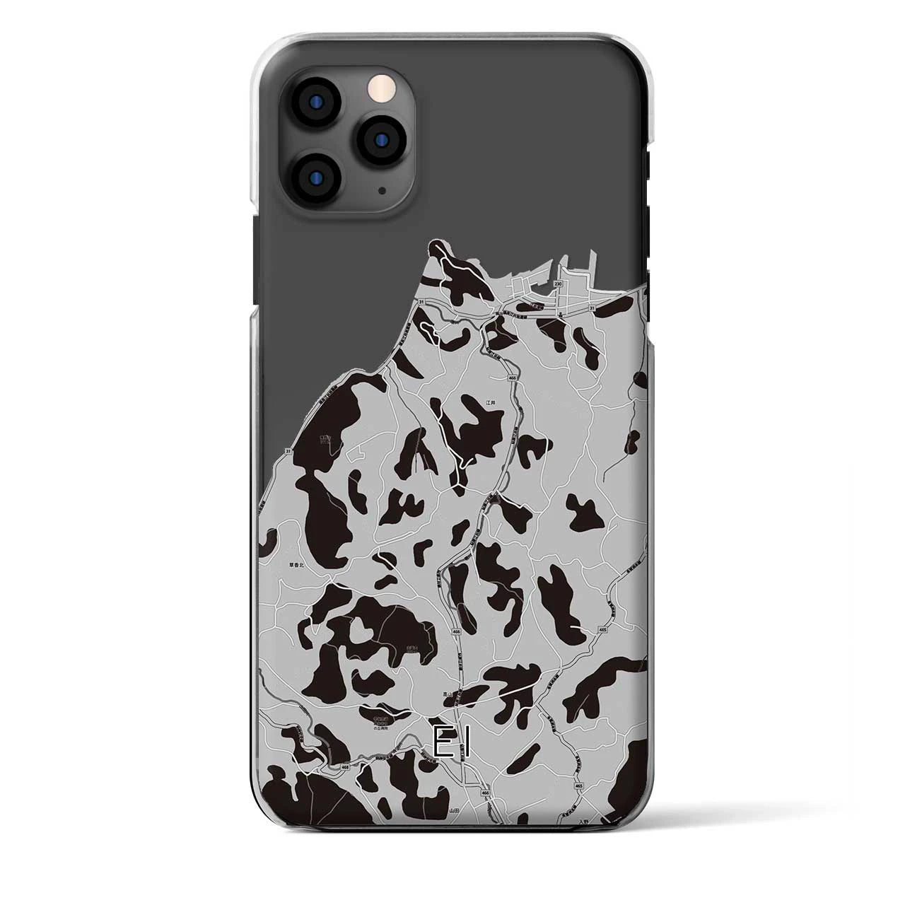 【江井（兵庫県）】地図柄iPhoneケース（クリアタイプ）