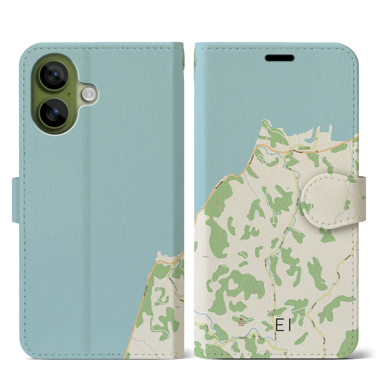 【江井（兵庫県）】地図柄iPhoneケース（手帳タイプ）