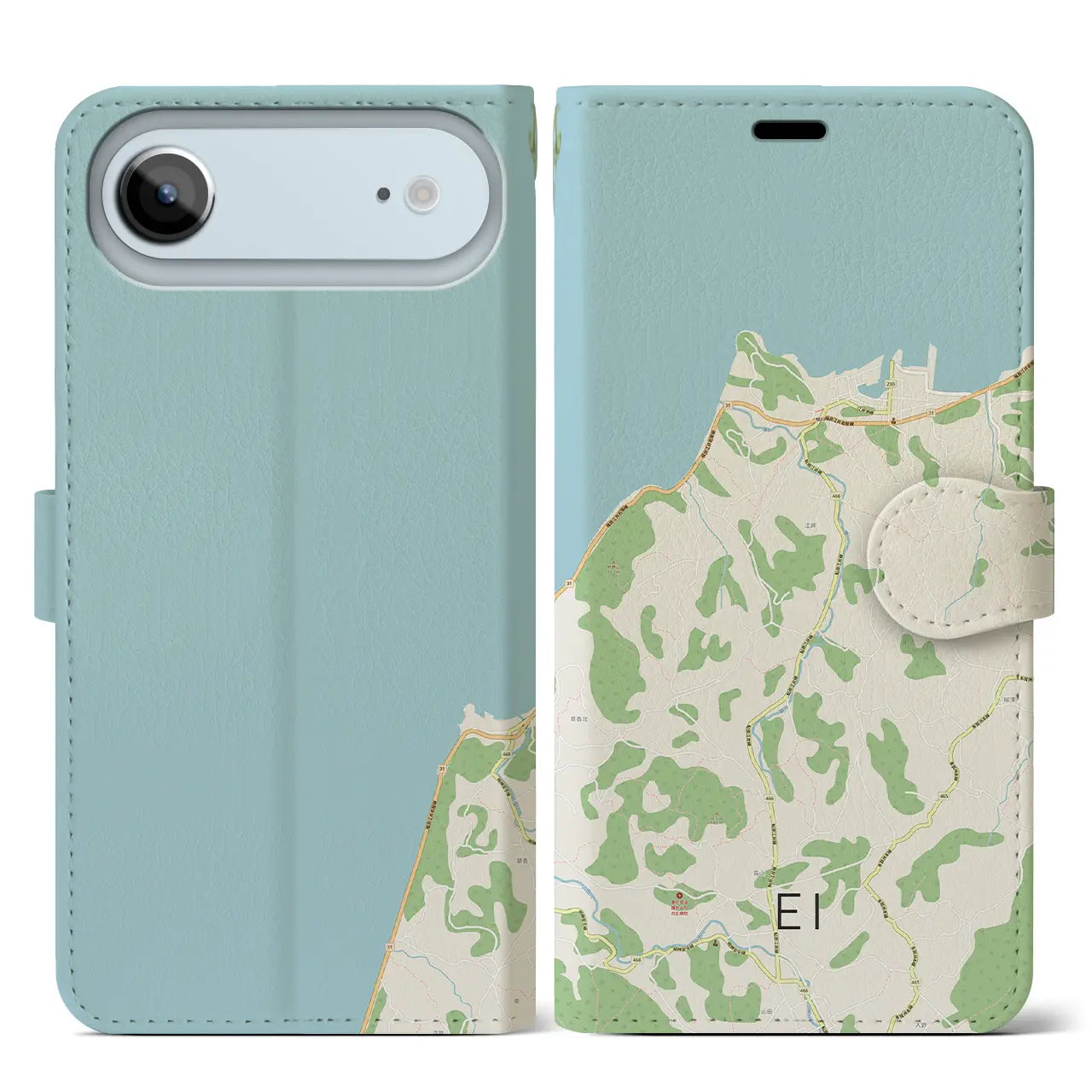 【江井（兵庫県）】地図柄iPhoneケース（手帳タイプ）