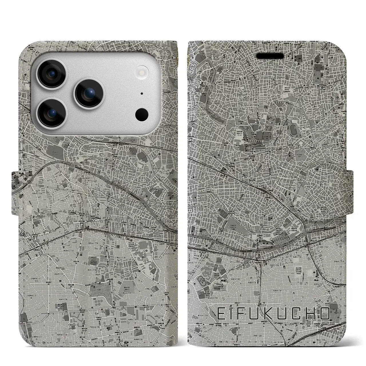 【永福町（東京都）】地図柄iPhoneケース（手帳タイプ）