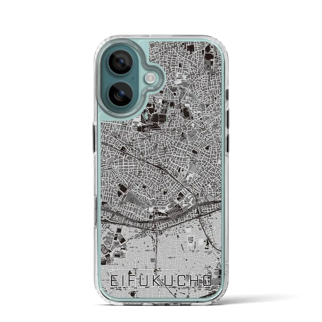 【永福町（東京都）】地図柄iPhoneケース（MagSafeタイプ）モノトーン・iPhone 16 Pro 用
