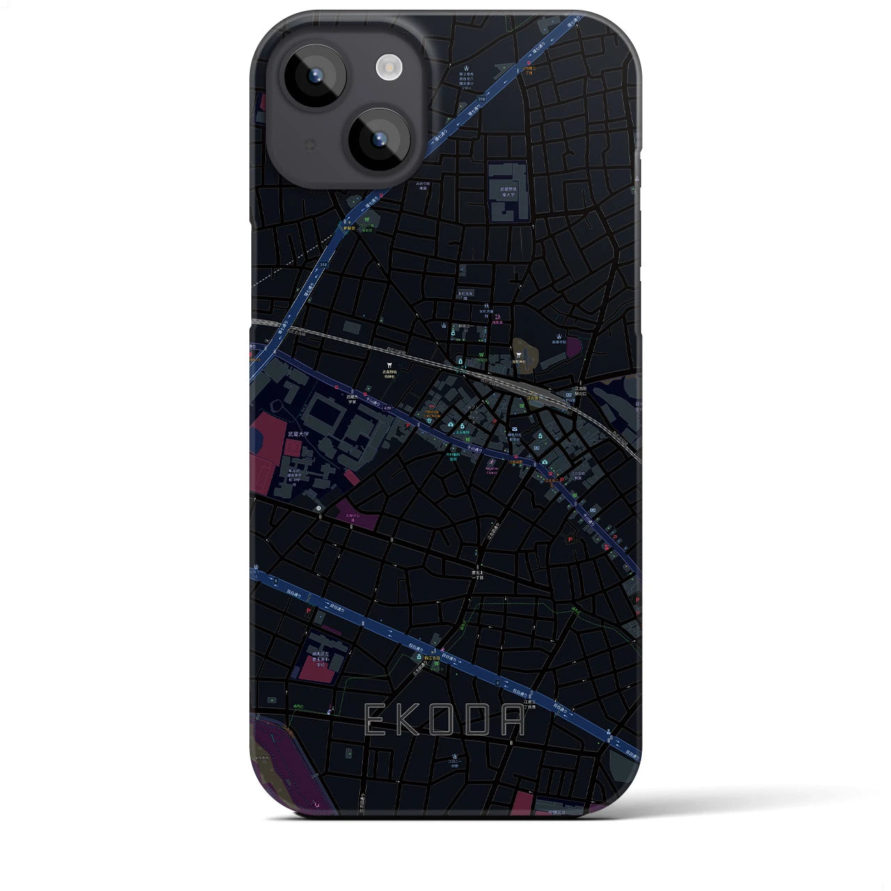 【江古田（東京都）】地図柄iPhoneケース（バックカバータイプ）