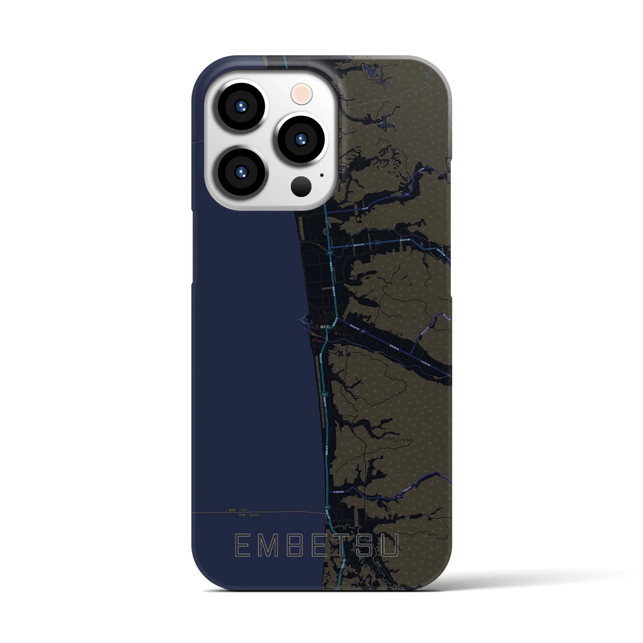 【遠別（北海道）】地図柄iPhoneケース（バックカバータイプ）