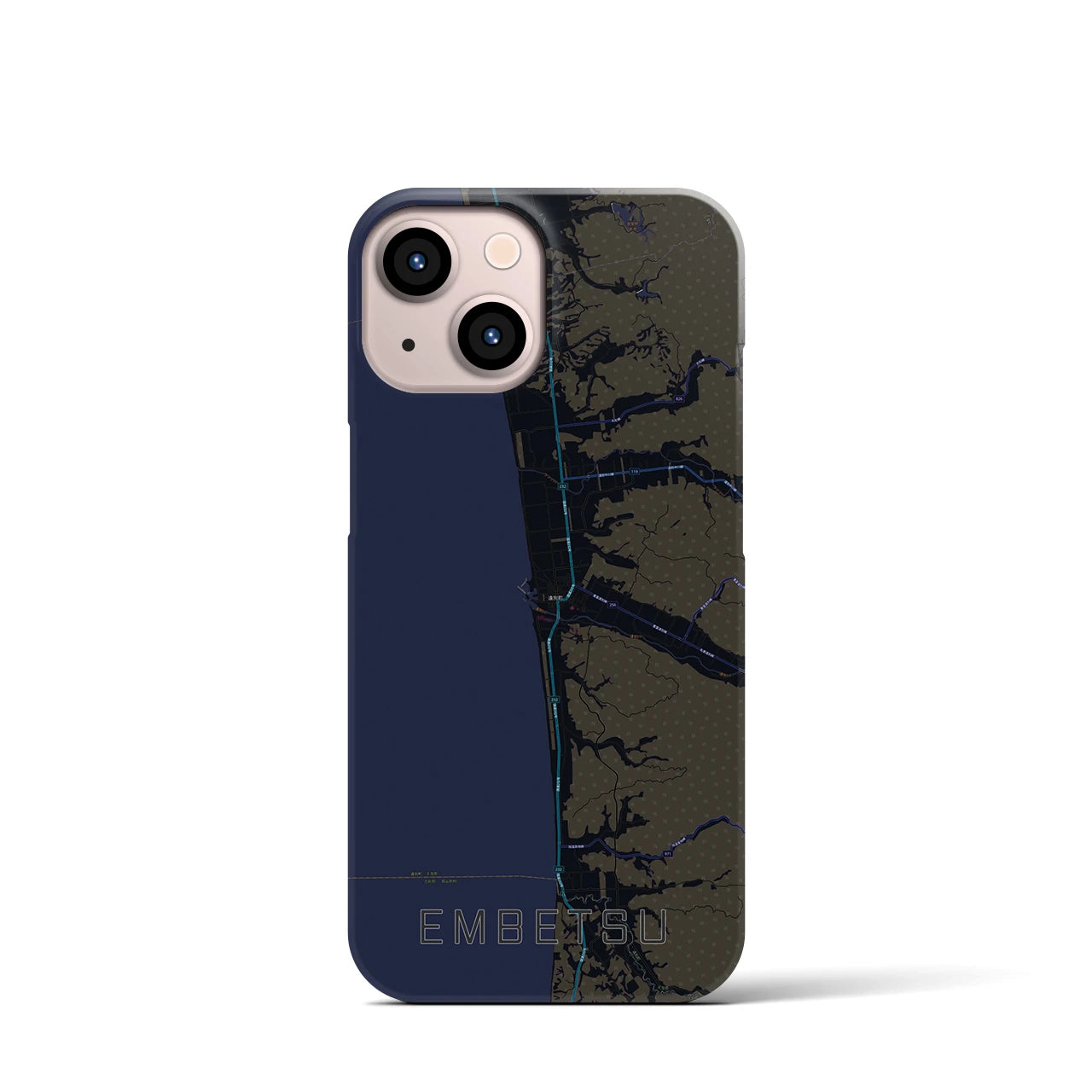 【遠別（北海道）】地図柄iPhoneケース（バックカバータイプ）