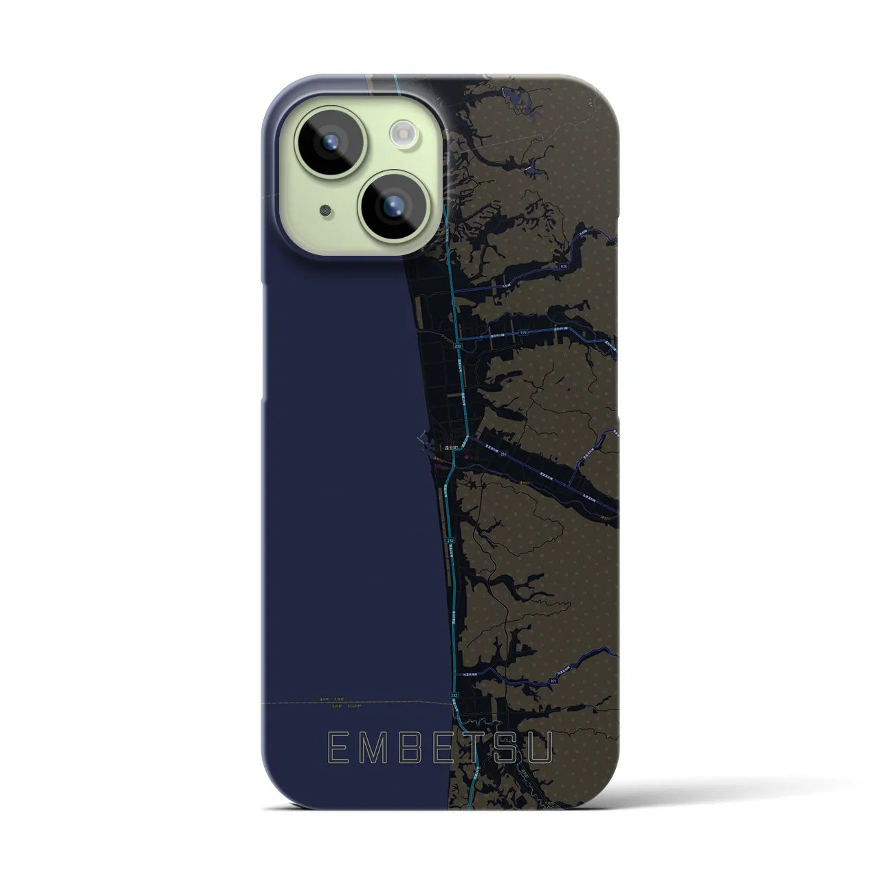 【遠別（北海道）】地図柄iPhoneケース（バックカバータイプ）