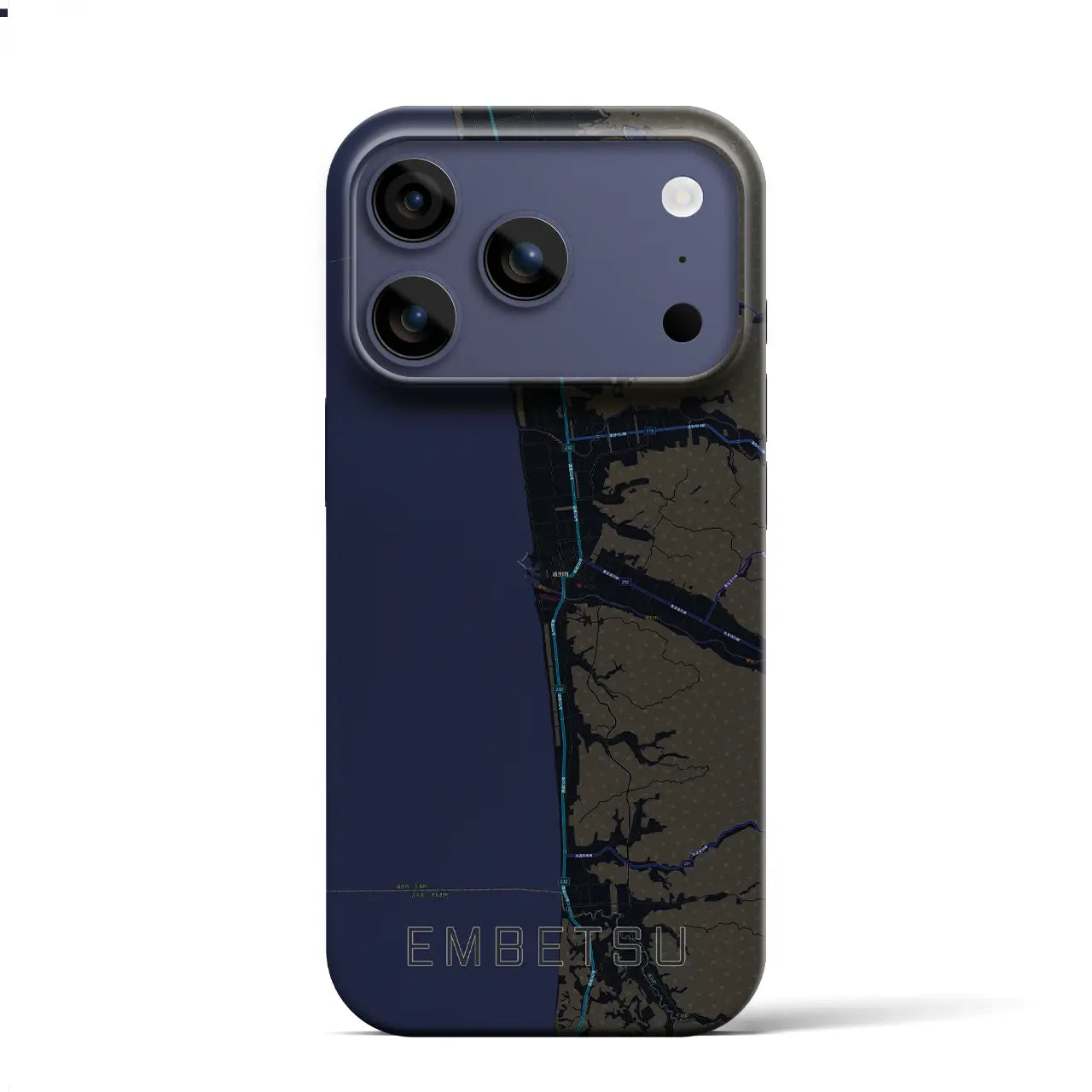 【遠別（北海道）】地図柄iPhoneケース（バックカバータイプ）