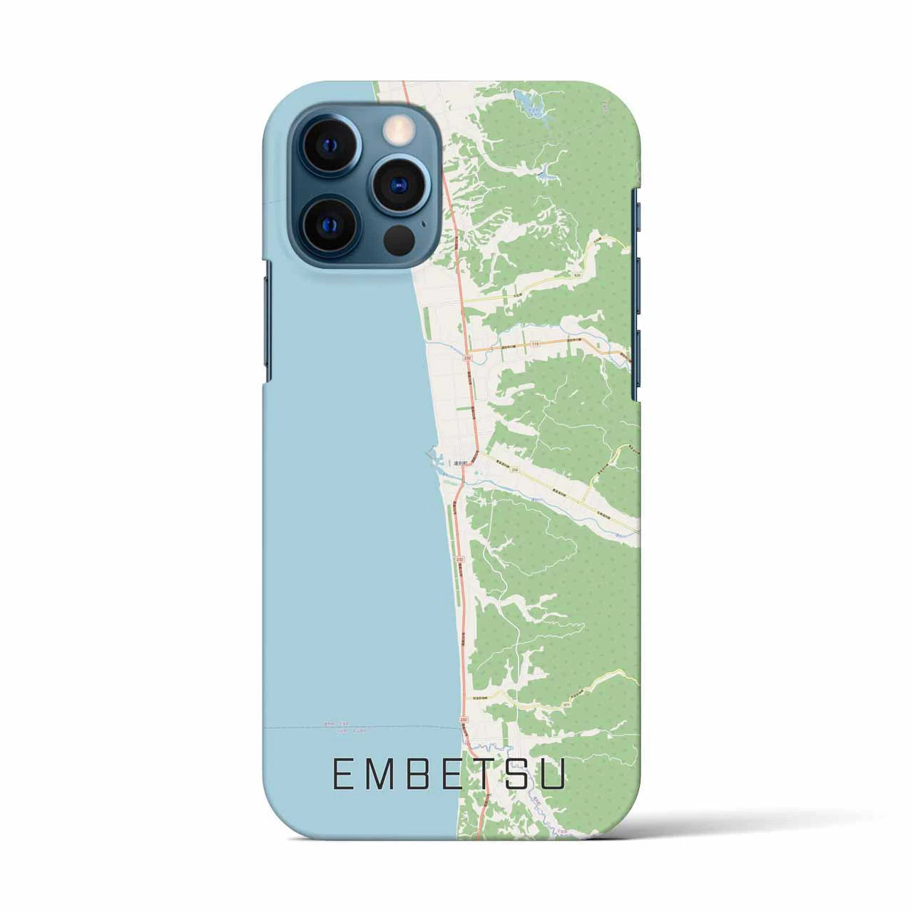 【遠別（北海道）】地図柄iPhoneケース（バックカバータイプ）