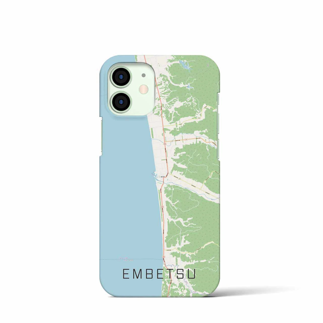 【遠別（北海道）】地図柄iPhoneケース（バックカバータイプ）