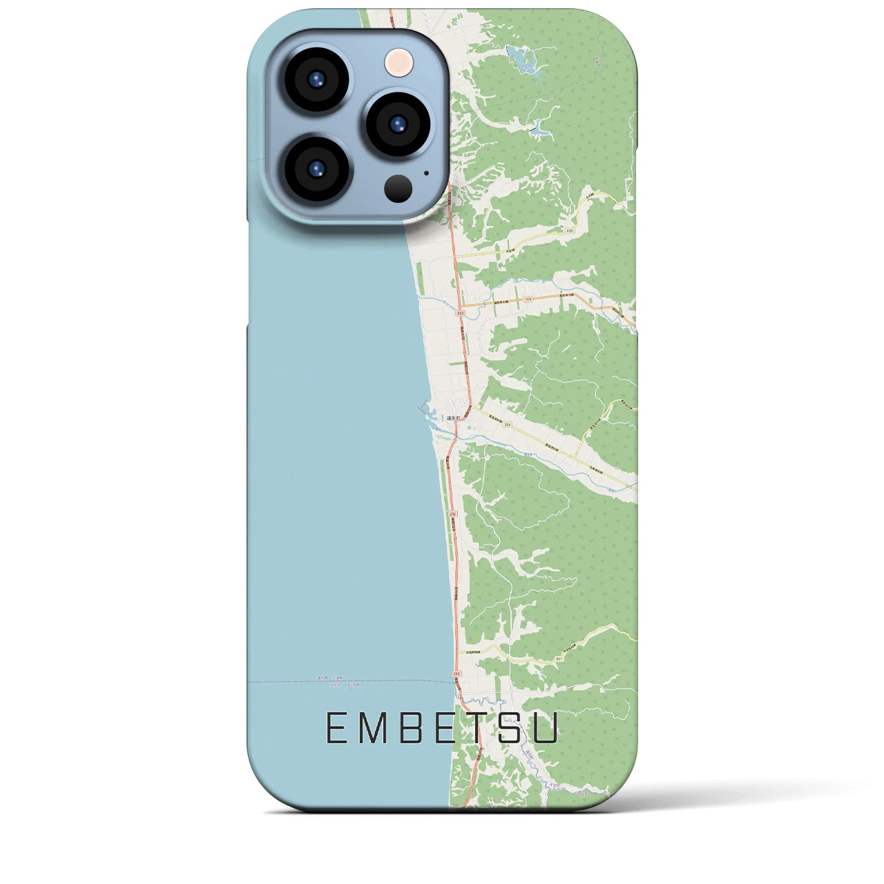 【遠別（北海道）】地図柄iPhoneケース（バックカバータイプ）