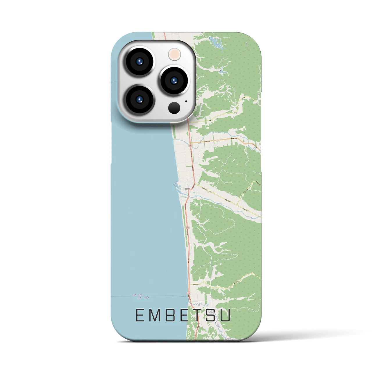 【遠別（北海道）】地図柄iPhoneケース（バックカバータイプ）