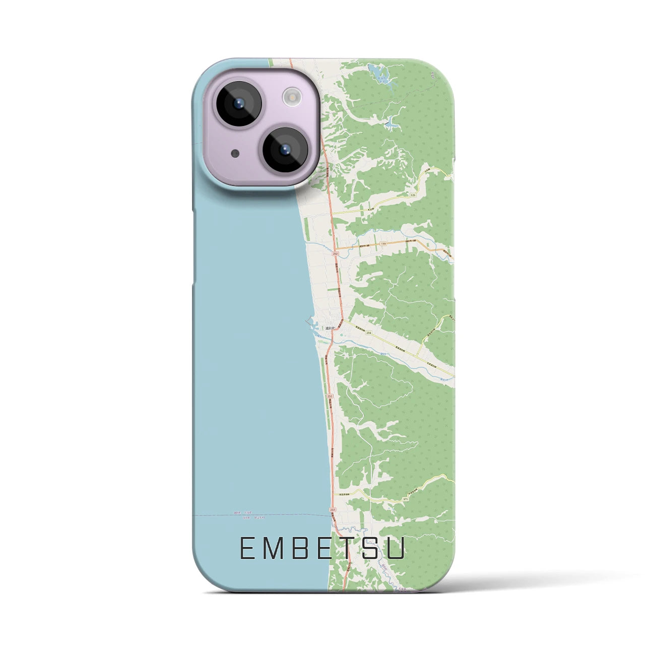 【遠別（北海道）】地図柄iPhoneケース（バックカバータイプ）