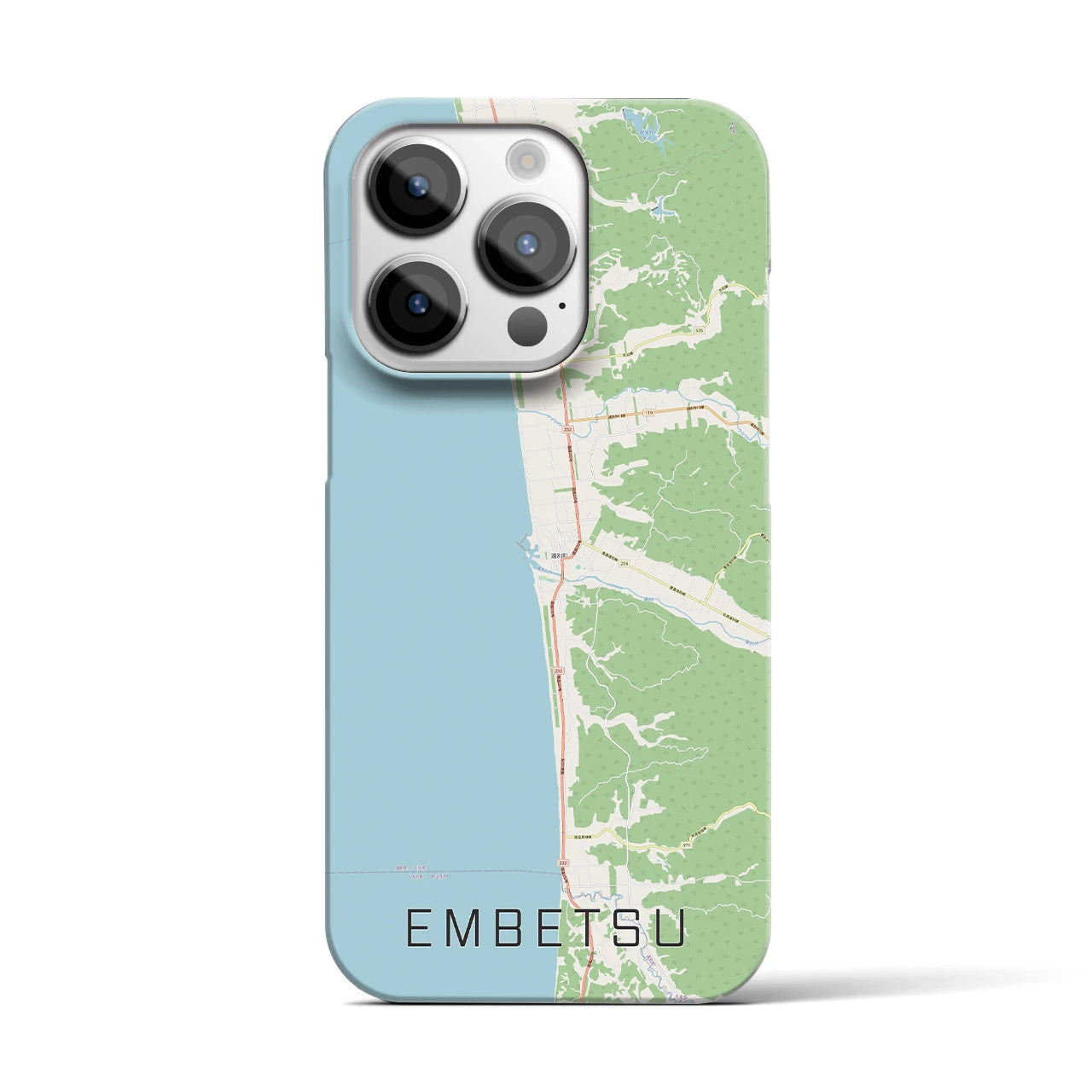 【遠別（北海道）】地図柄iPhoneケース（バックカバータイプ）