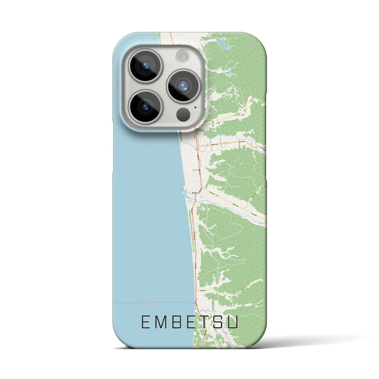 【遠別（北海道）】地図柄iPhoneケース（バックカバータイプ）
