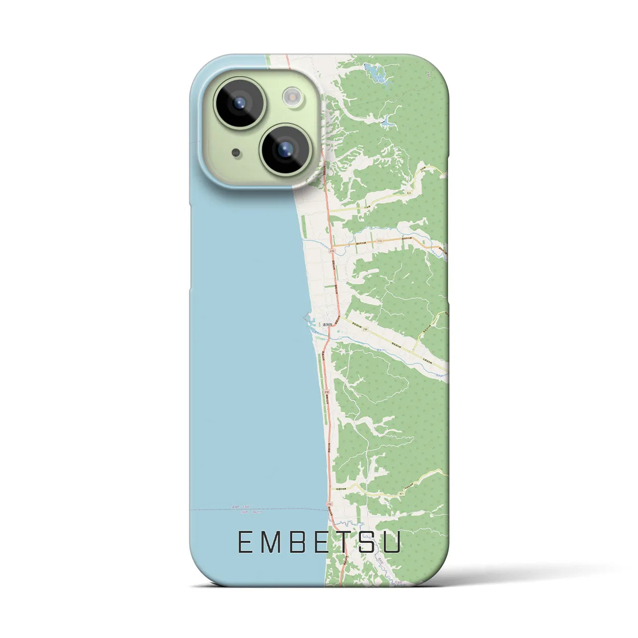 【遠別（北海道）】地図柄iPhoneケース（バックカバータイプ）
